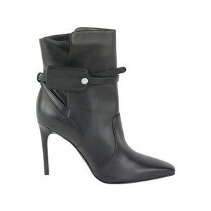 Off-White™ Sz 38 Black Leather Ziptie Bootie 106of14
